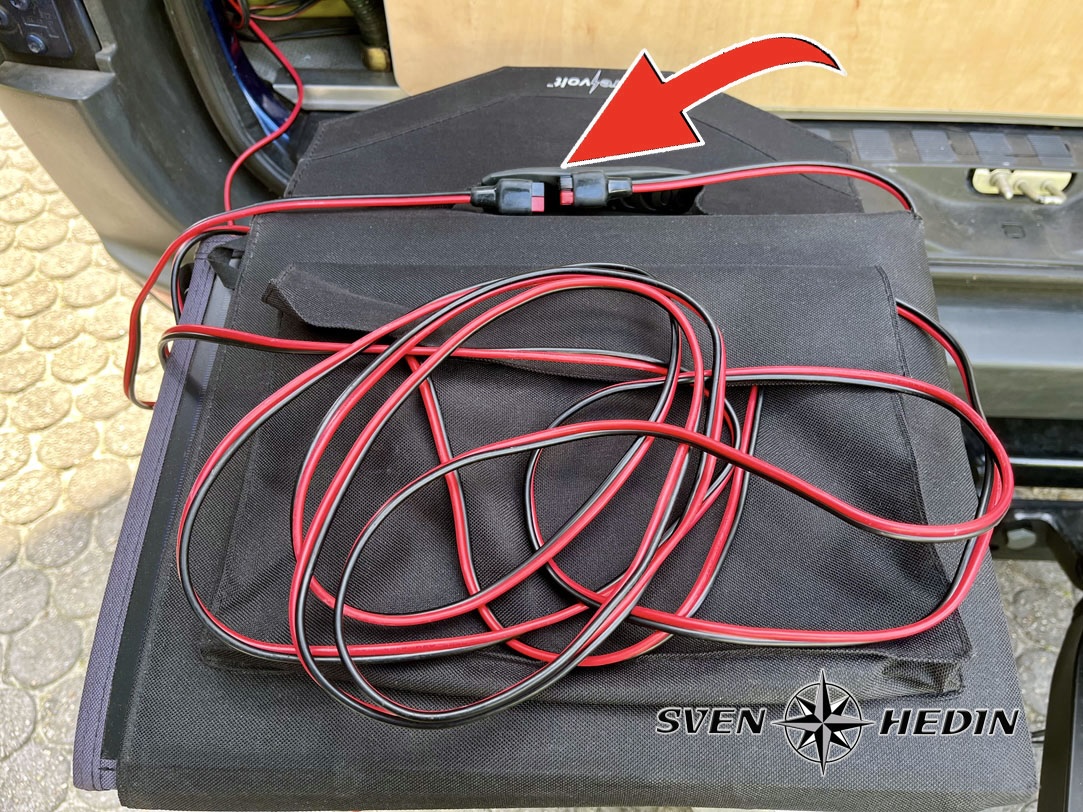 Solartasche am MPPT-Regler