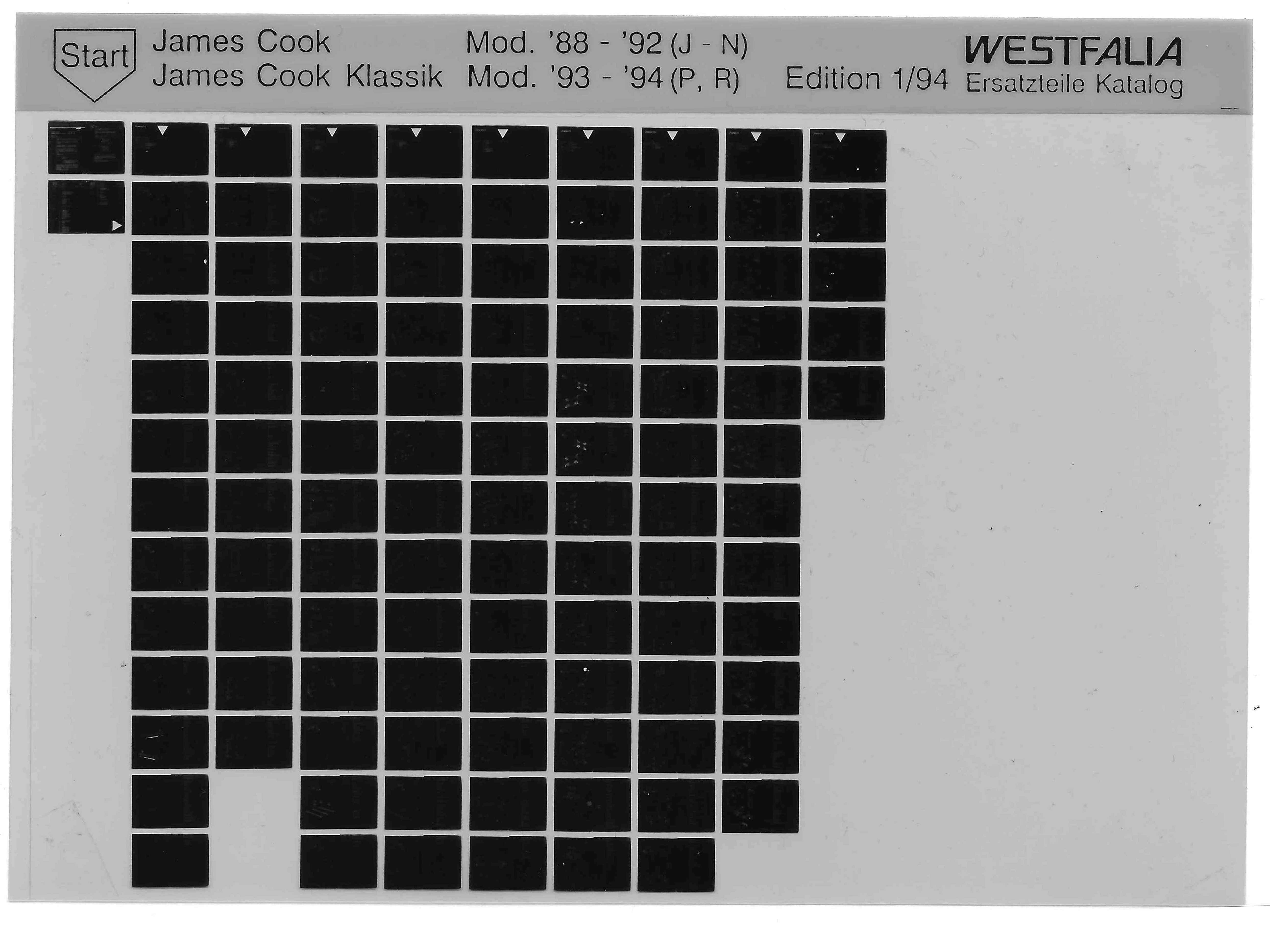 Microfiche Ersatzteile T1, 1988 - 1994